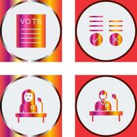 Voting Result and Vote Icon vector