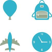 balloon and bag pack Icon vector