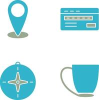 location and credit card Icon vector