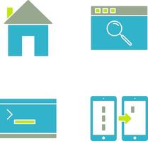 homepage and browser Icon vector