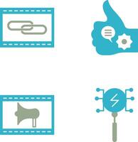 Link Optimization and Like Marketing Icon vector