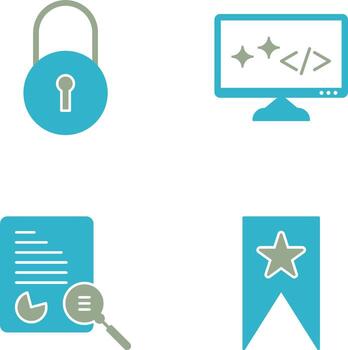 cerrado acceso y limpiar código icono vector