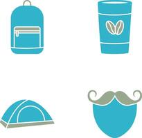 Backpack and Coffee Icon vector