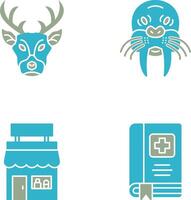 Deer and animal Icon vector