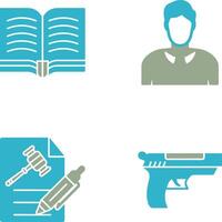 Book and Judge Icon vector