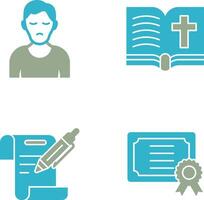 bible and Conict Icon vector