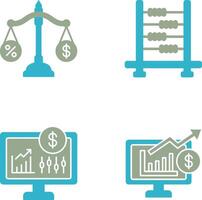 Scale and Abacus Icon vector