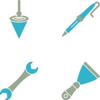 Plumb Bob and Soldering Icon vector