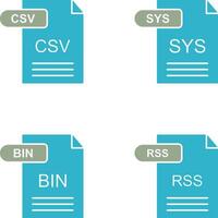 CSV and SYS Icon vector