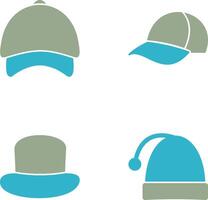 gorra y sombrero icono vector