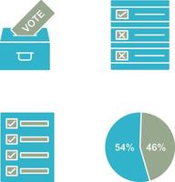 Casting Vote and Ballot Paper Icon vector