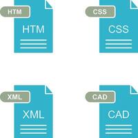 HTM and CSS Icon vector