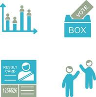 Giing Vote and Candidate and Graph Icon vector