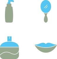 Cosmetic Product and Mirror Icon vector