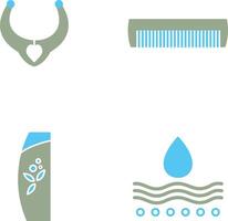 Necklace and Comb Icon vector