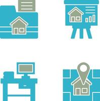 Folder and Presentation Icon vector