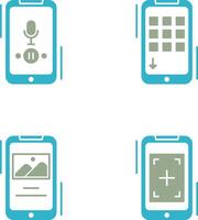 Voice Record and Device Icon vector
