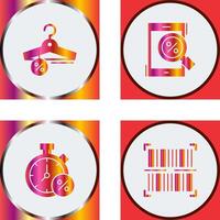 Hanger and Magnifying Glass Icon vector