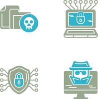 Infected File and Money Hacking Icon vector