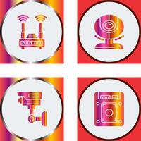 Router and Web Cam Icon vector