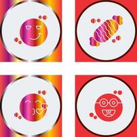 Smirk and Candy Icon vector