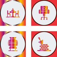 Chair and Dinning Table Icon vector