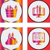 graphic tools and creative design Icon vector