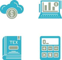 Cloud Computing and Bar Chart Icon vector