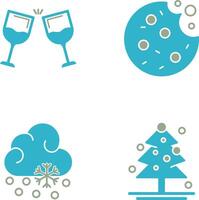 Wine and Cookie Icon vector