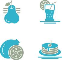 Pear and Orange Juice Icon vector