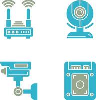 Router and Web Cam Icon vector