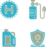 Helipad and Oxygen Icon vector