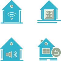 Smart Home and Window Icon vector