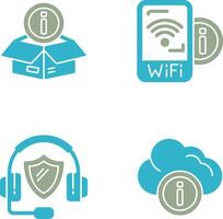 wifi signal and box Icon vector