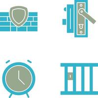 Firewall and Door Handle Icon vector