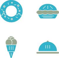 Donut and Pie Icon vector