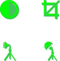 contrast and crop Icon vector