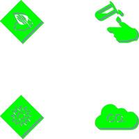 Environment hazard and Corrosive hazard Icon vector