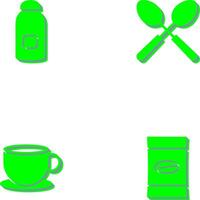 syrup and spoon Icon vector