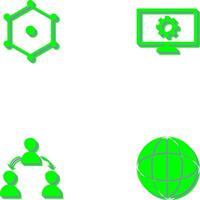 nodes and network setting Icon vector