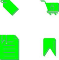 tag and cart Icon vector