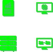 datos archivos y clima global icono vector