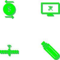 transaction and disconnected network Icon vector