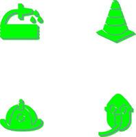 water hose and cone Icon vector