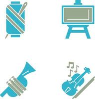 Needle and Easel Icon vector