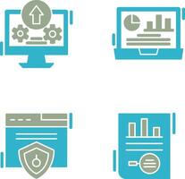 Upload and Dashboard Icon vector
