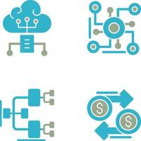 Cloud Computing and Connection Icon vector