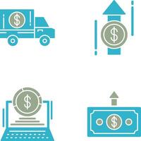 Delivery Truck and Profit Icon vector