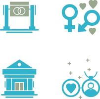 Wedding and Genders Icon vector