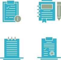 Info and Journal Icon vector